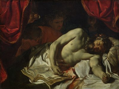 The Death of Cato of Utica (95-46 BC) 1646 by Charles Le Brun
